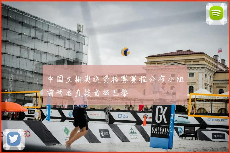 中国女排奥运资格赛赛程公布小组前两名直接晋级巴黎